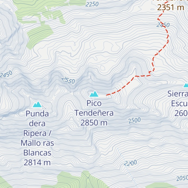 Map of Pico Tendeñera