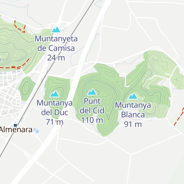 Map of Punt del Cid