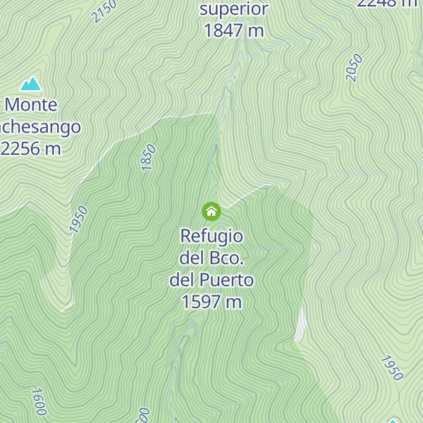 Map of Refugio del Bco. del Puerto