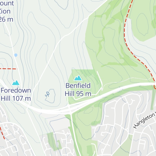 Map of Benfield Hill