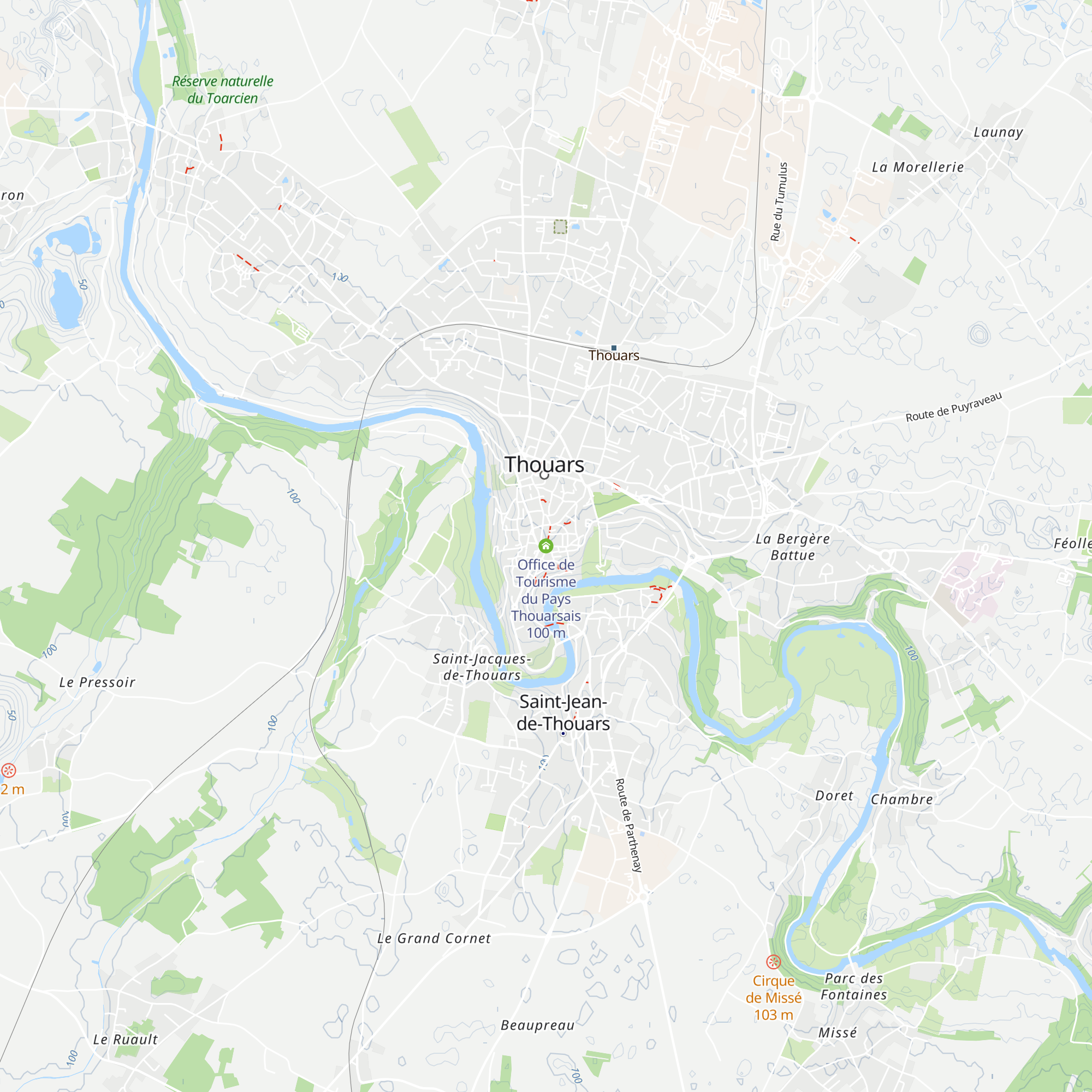 Office de Tourisme du Pays Thouarsais map