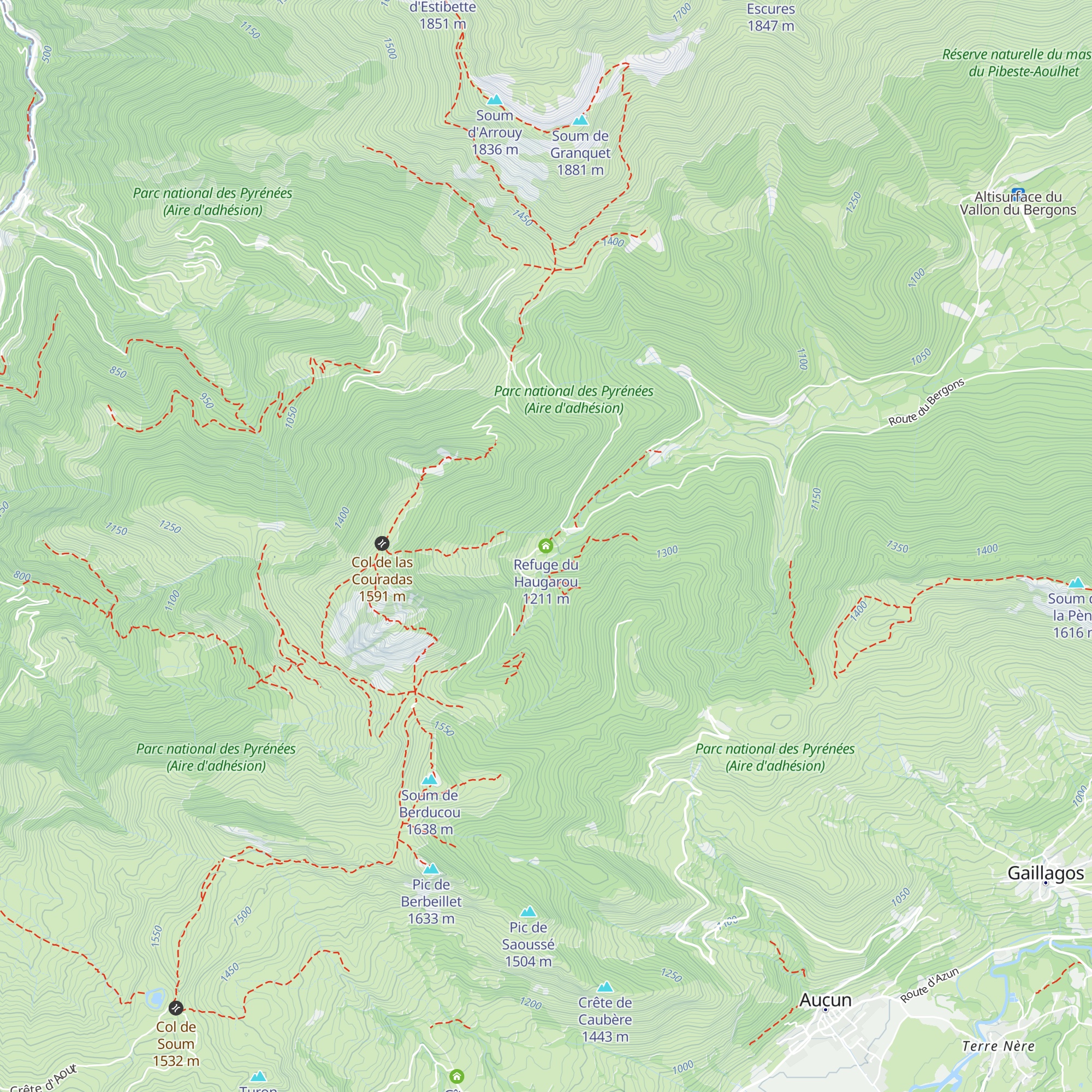 Refuge du Haugarou map