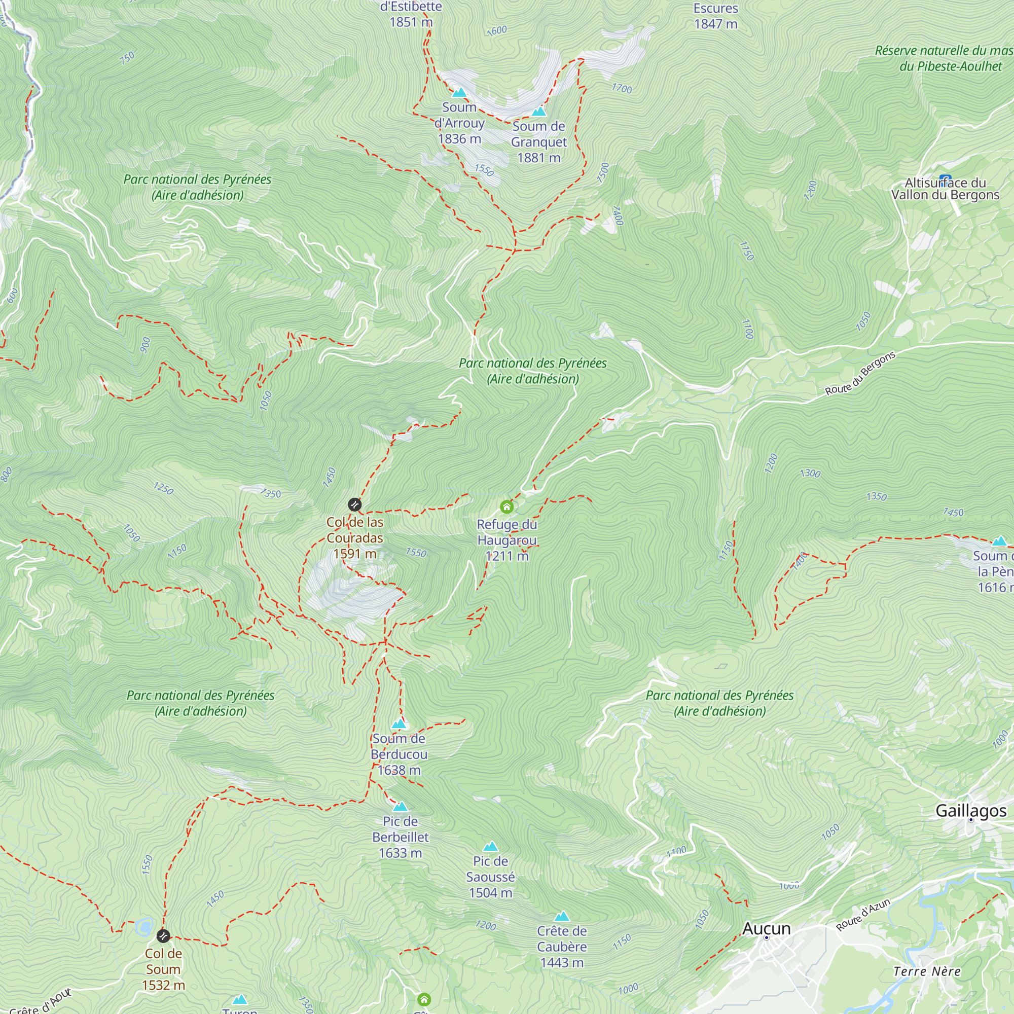 Refuge du Haugarou map