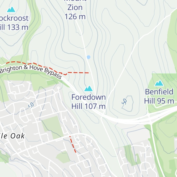 Map of Foredown Hill