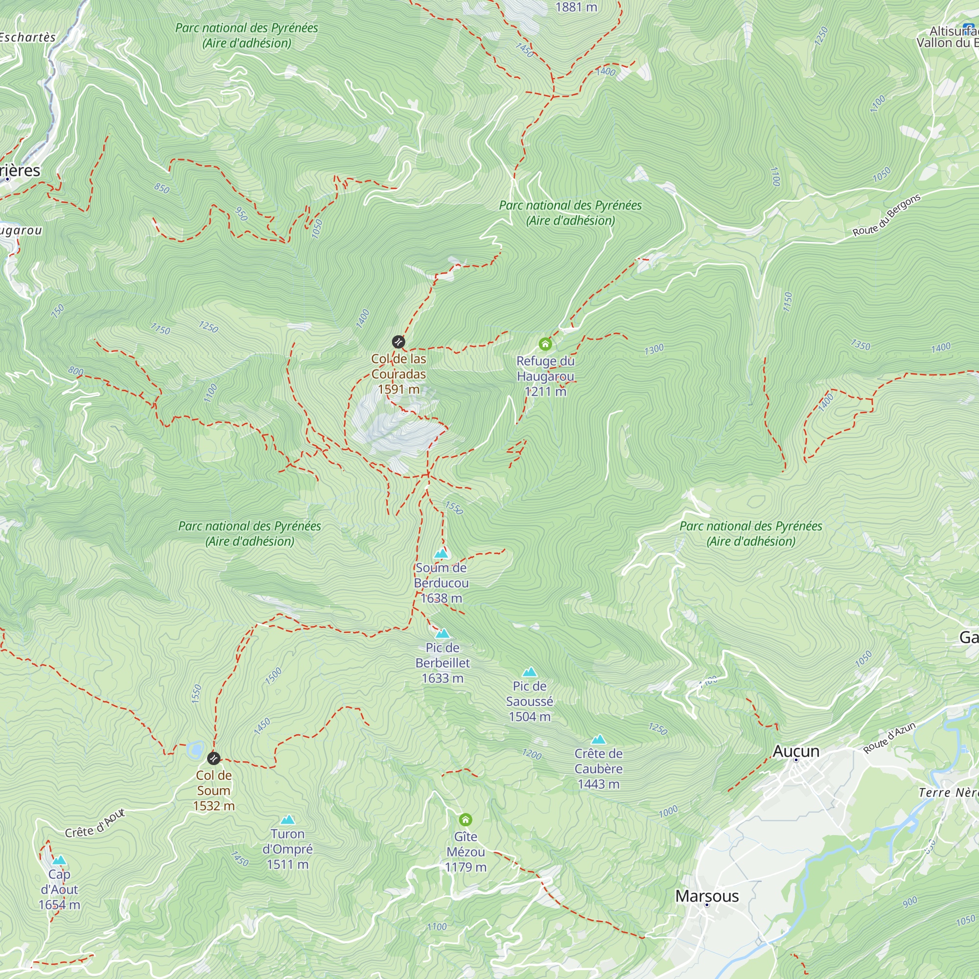 Cabanes Cuyou de Camps map