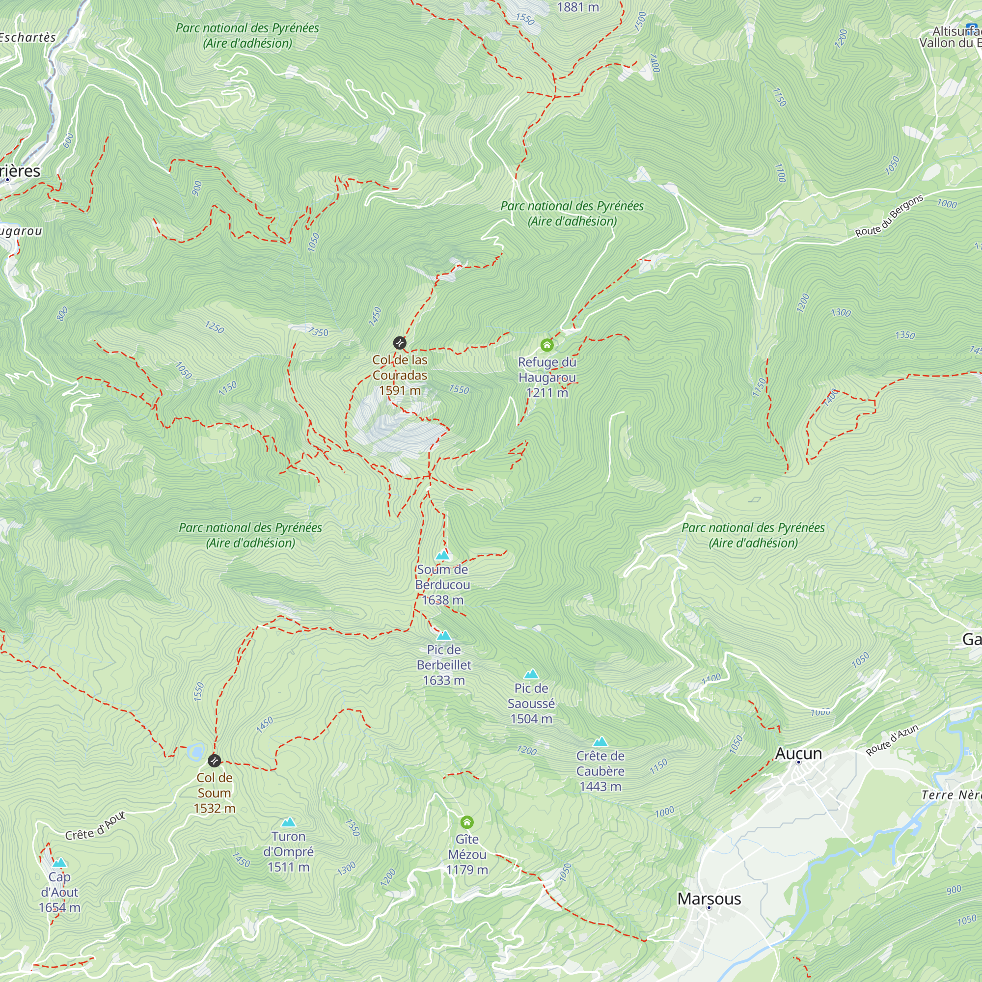 Cabanes Cuyou de Camps map