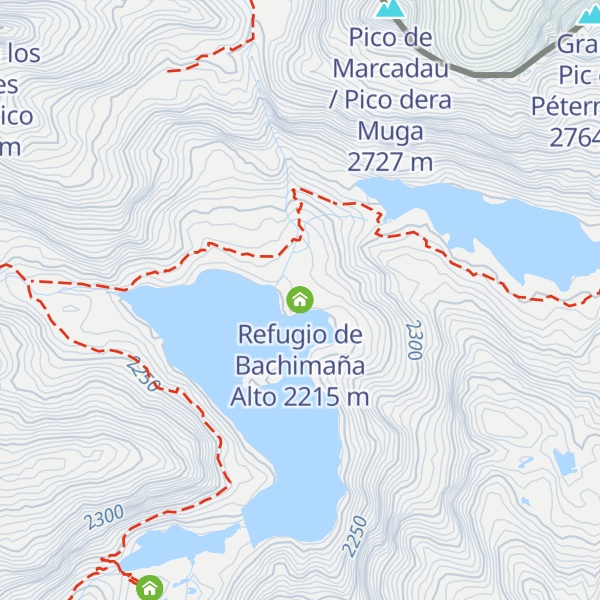 Map of Refugio de Bachimaña Alto
