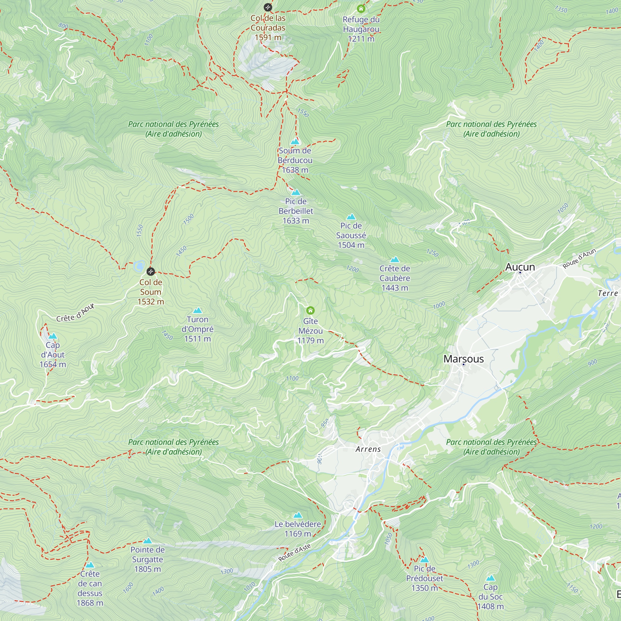 Gîte Mézou map