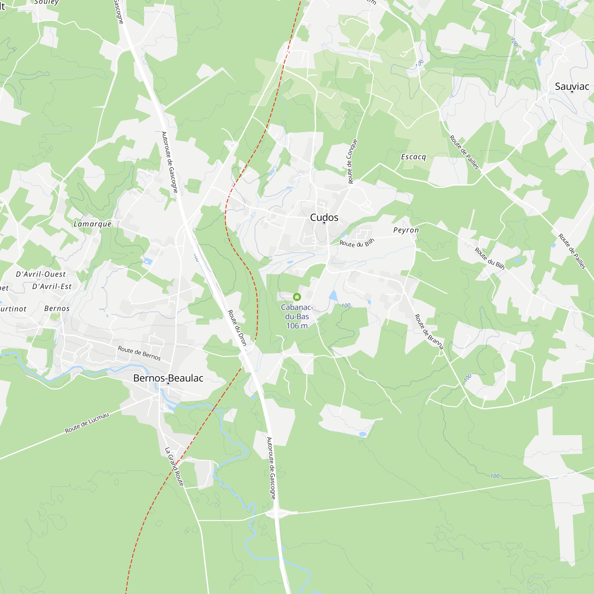 Cabanac-du-Bas map