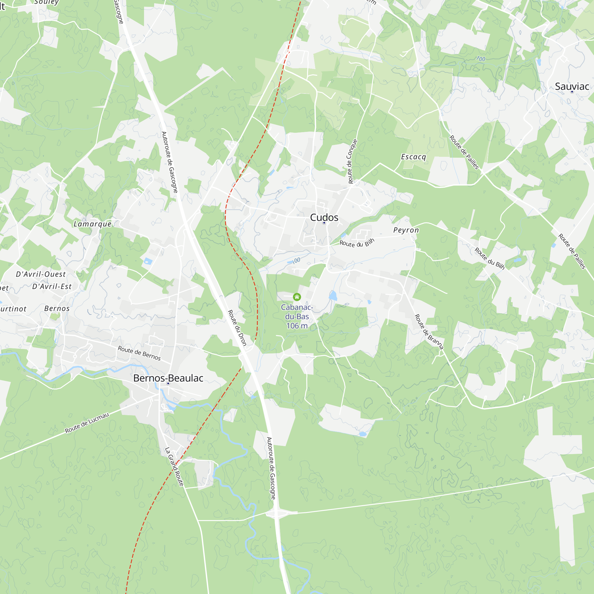 Cabanac-du-Bas map