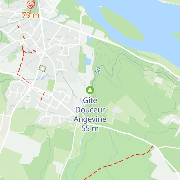 Map of Gîte Douceur Angevine