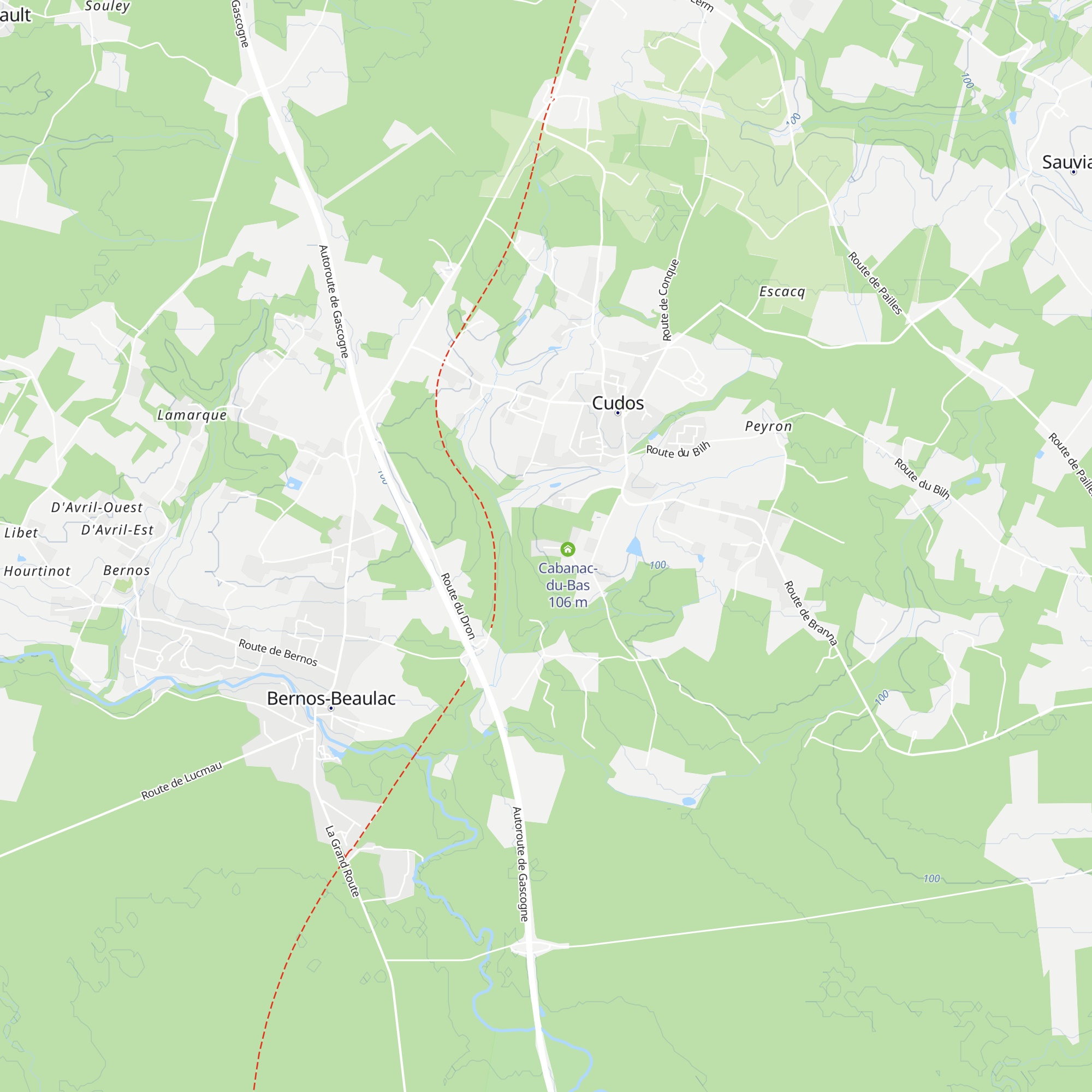 Cabanac-du-Haut map