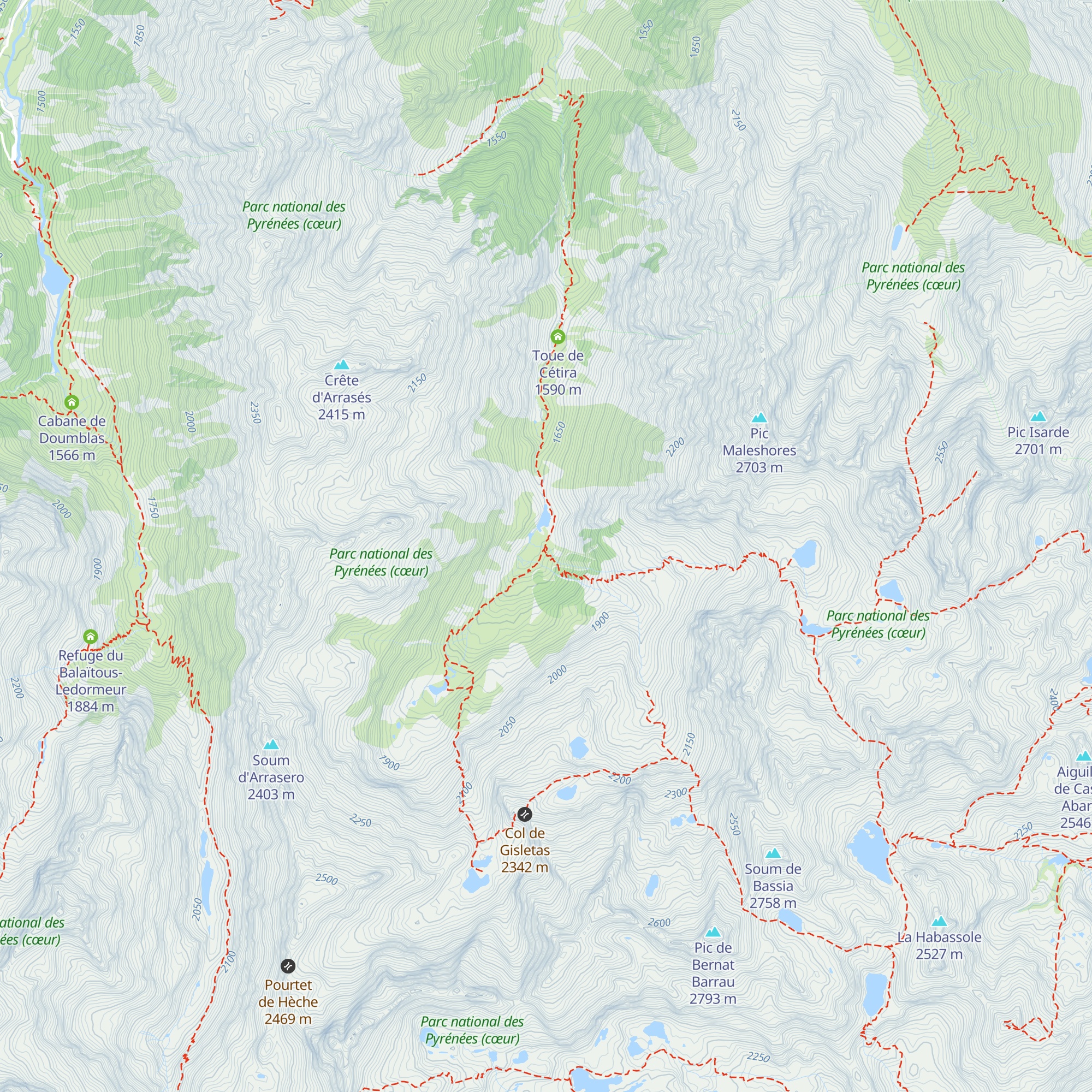 Cabane du Plaa de Prat map