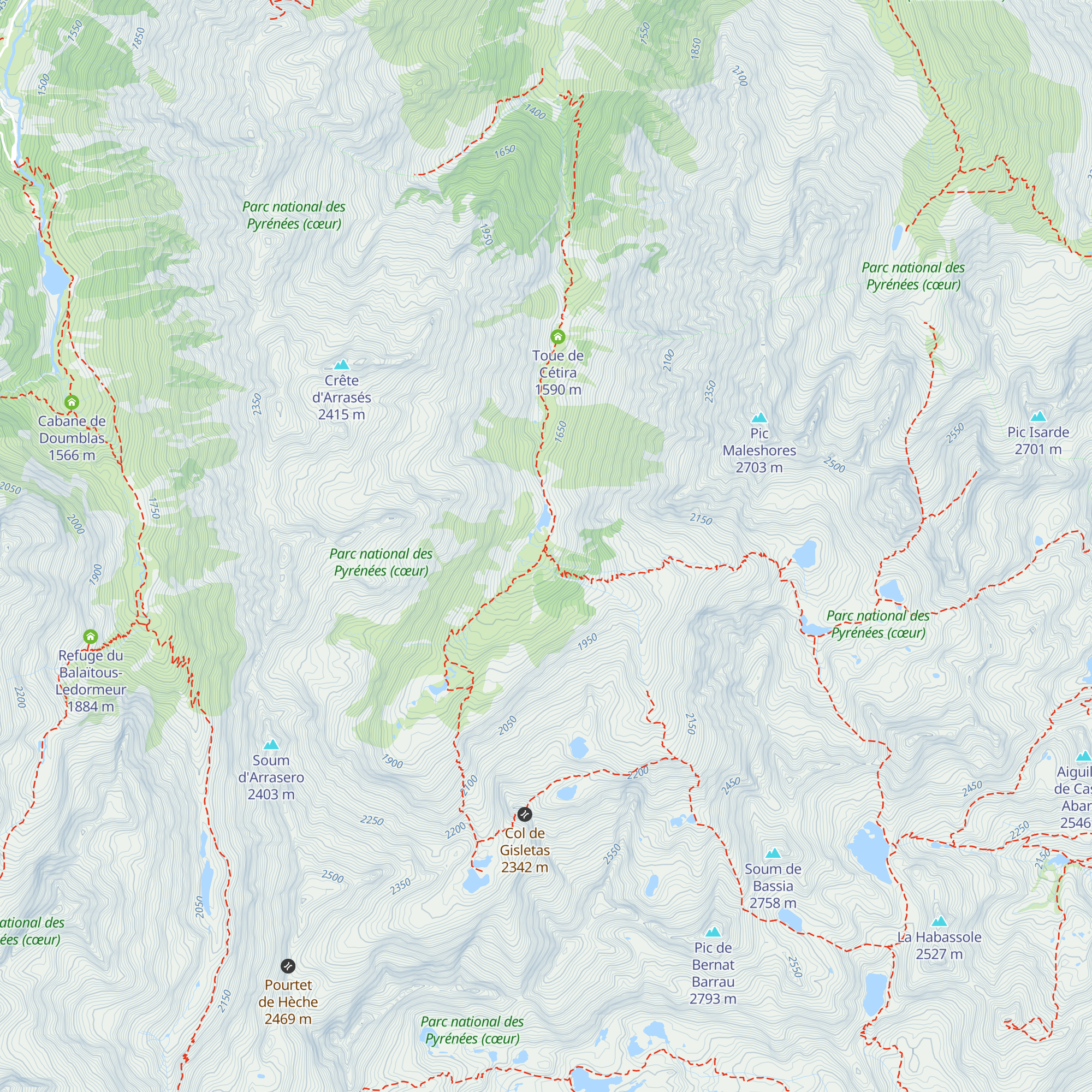 Cabane du Plaa de Prat map