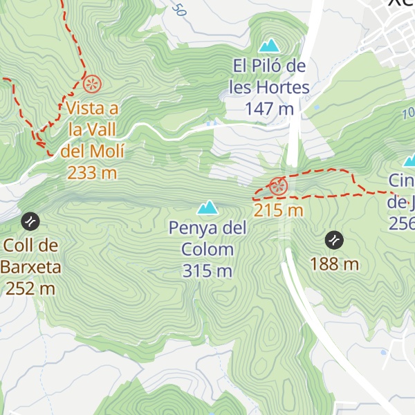 Map of Penya del Colom
