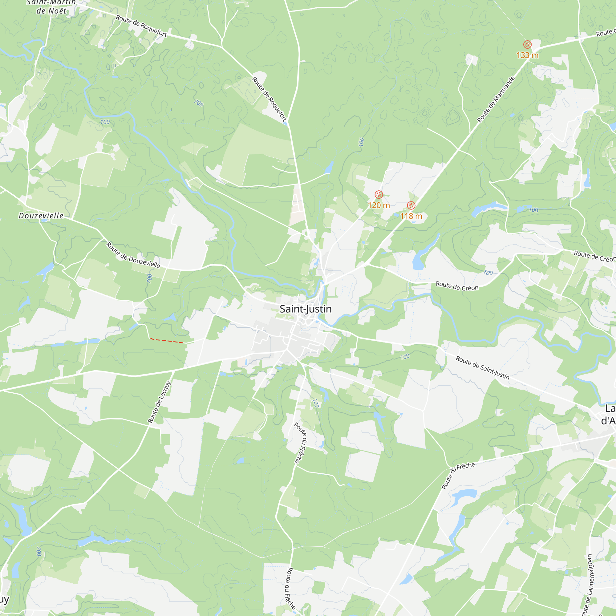 Office de Tourisme des Landes d'Armagnac - Bureau d'Information Touristique de Saint-Justin map