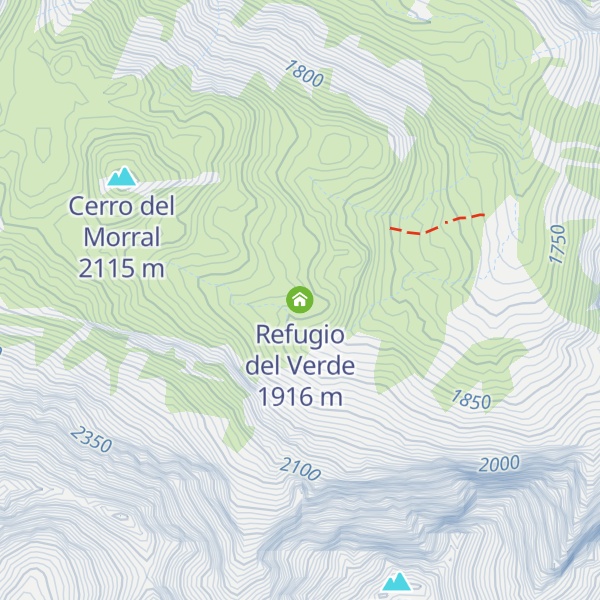 Map of Refugio del Verde