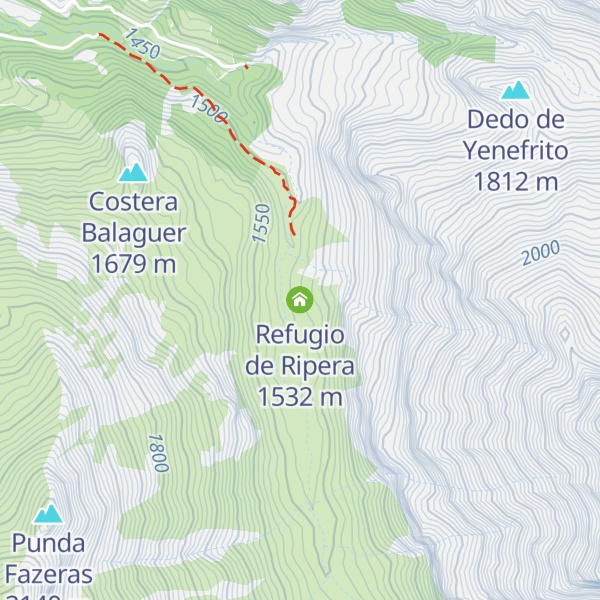 Map of Refugio de Ripera