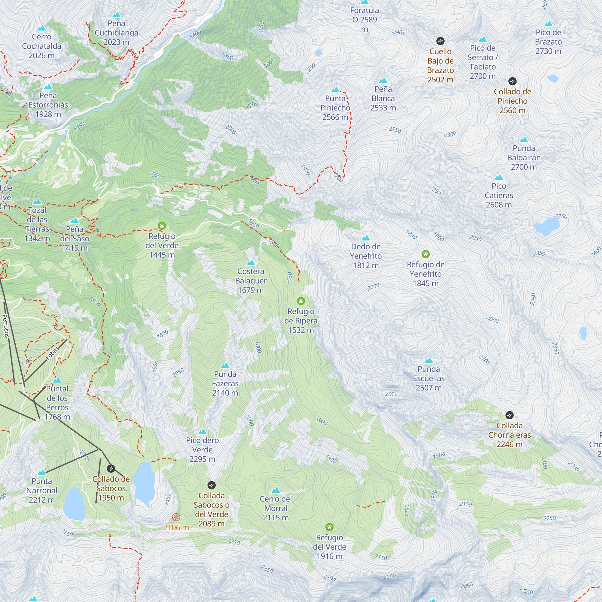Refugio de Ripera map