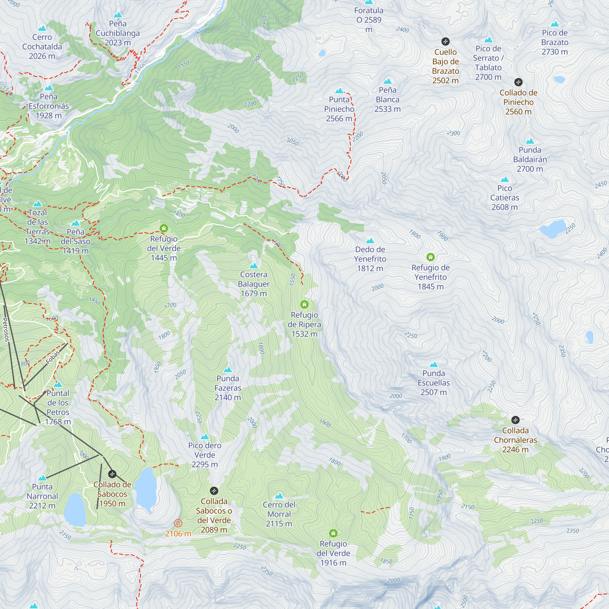 Refugio de Ripera map