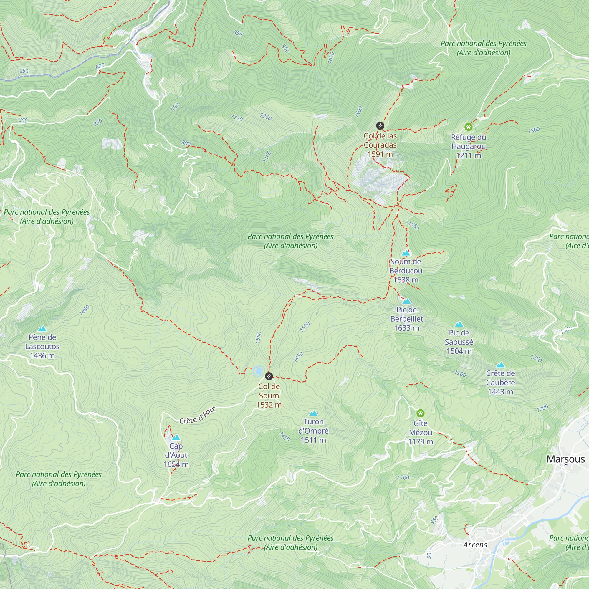 Cabane de Cantau Terrace map