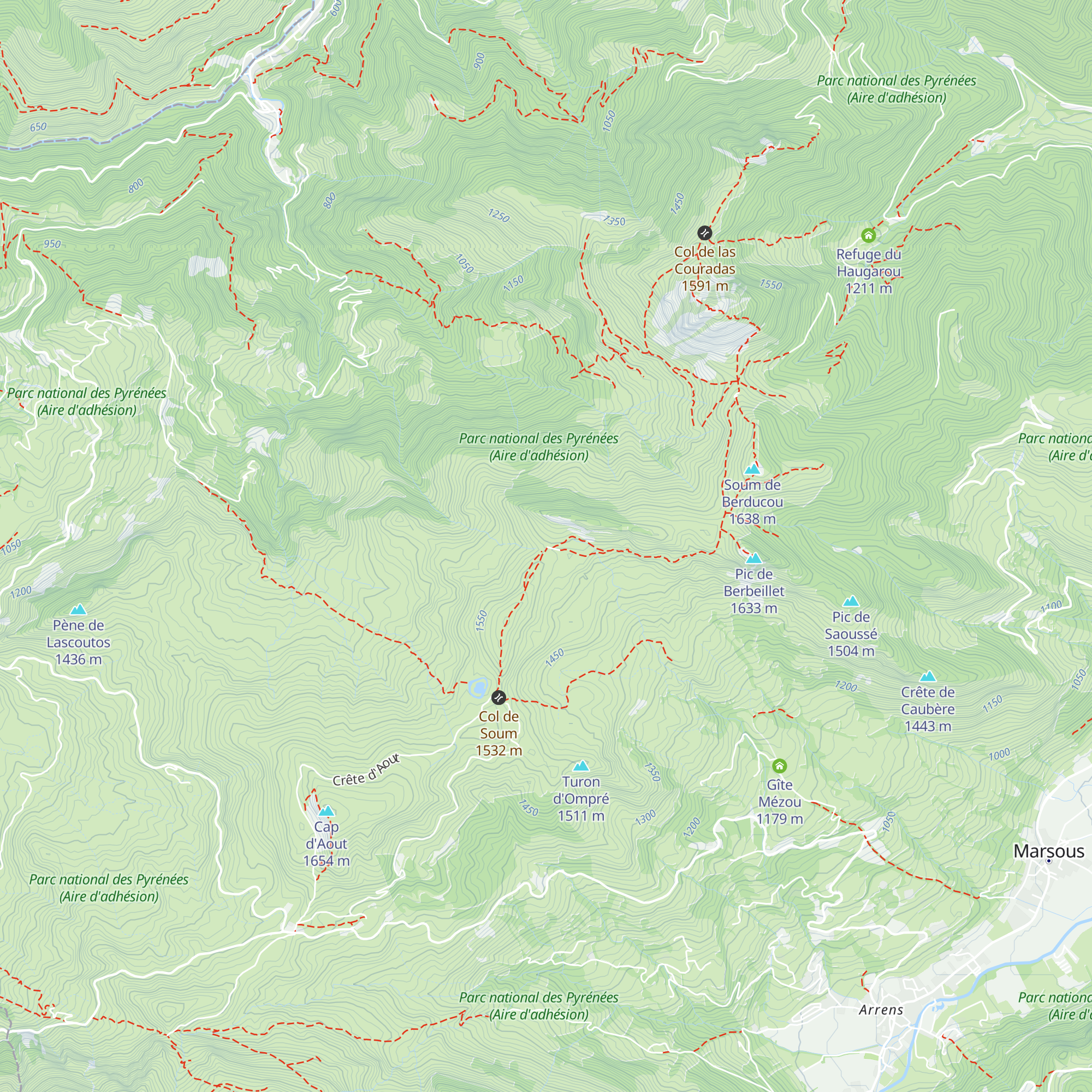 Cabane de Cantau Terrace map