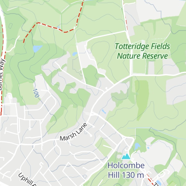 Map of Highwood Hill