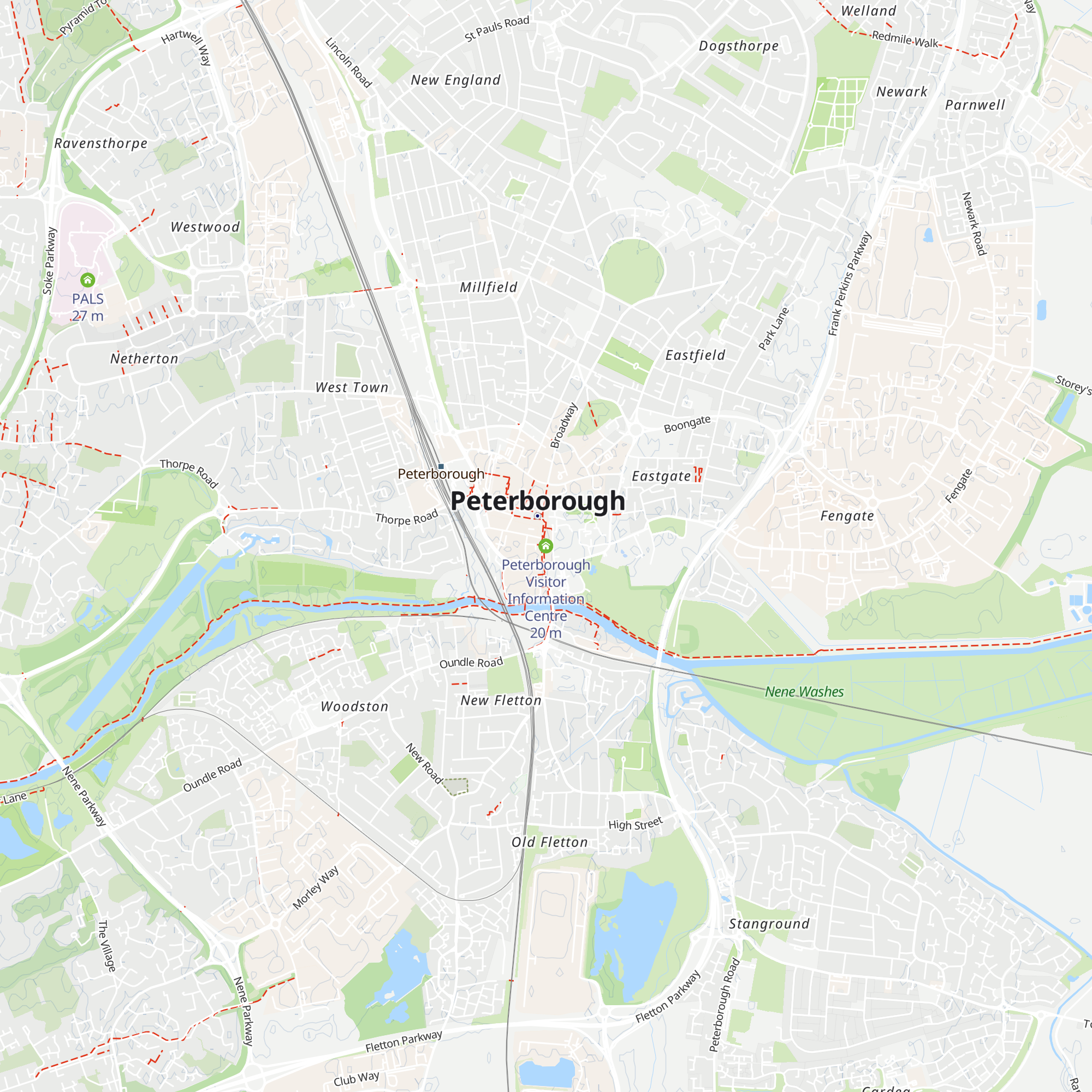 Peterborough Visitor Information Centre map