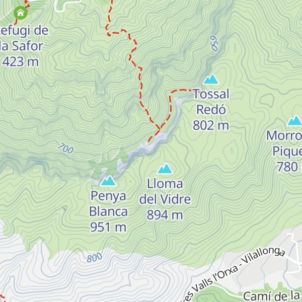 Map of Cingle de la Penya Blanca