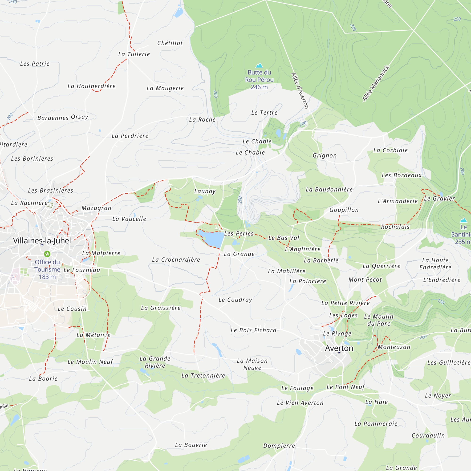 Gîte de groupe des Perles map