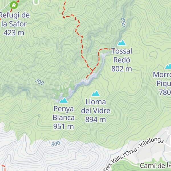 Map of Tossal de la Mallada de les Mates