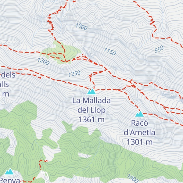 Map of La Mallada del Llop
