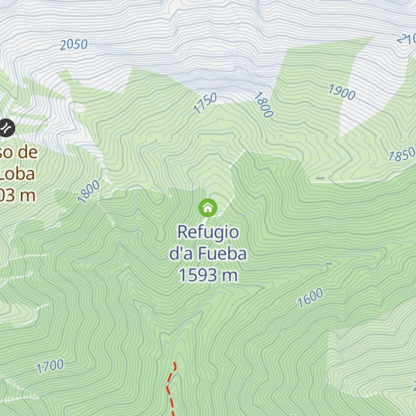 Map of Refugio d'a Fueba