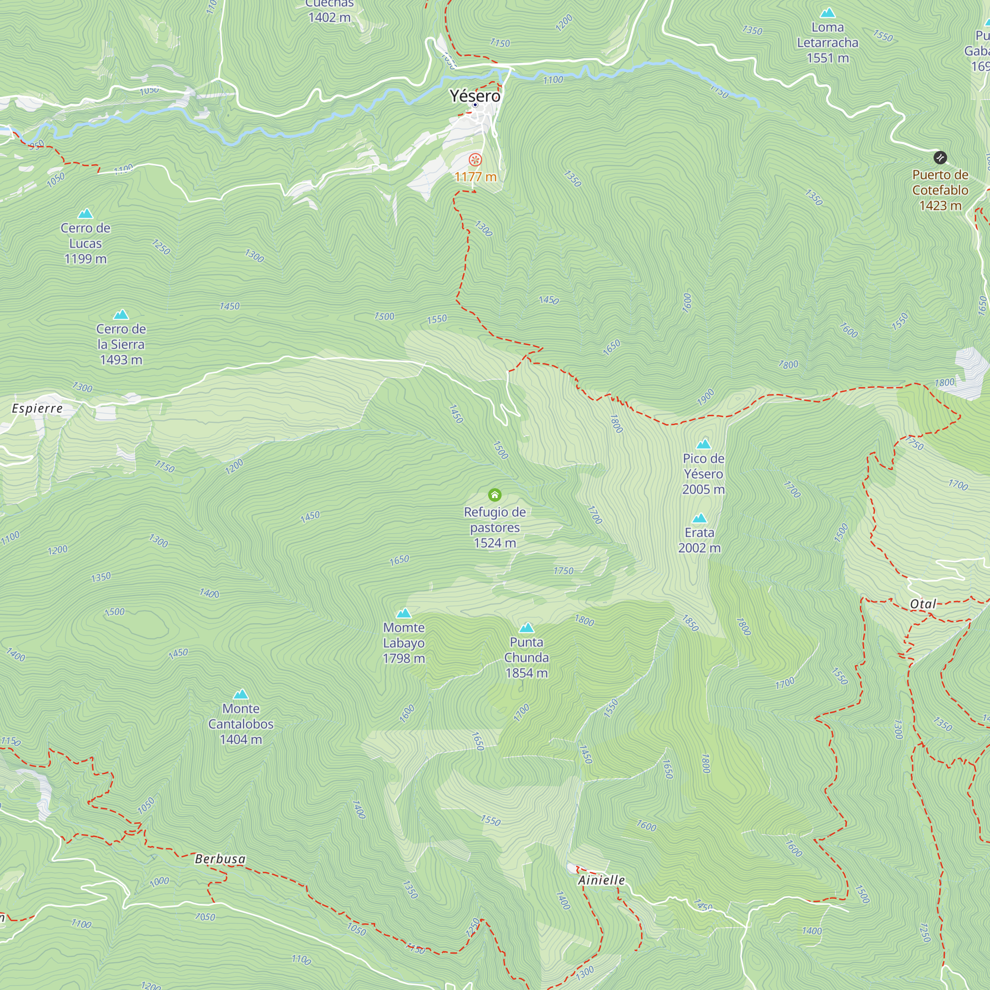 Refugio de pastores map