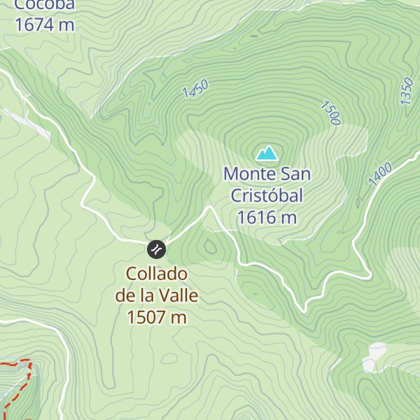 Map of Refugio del Collado de las Tres Cruces