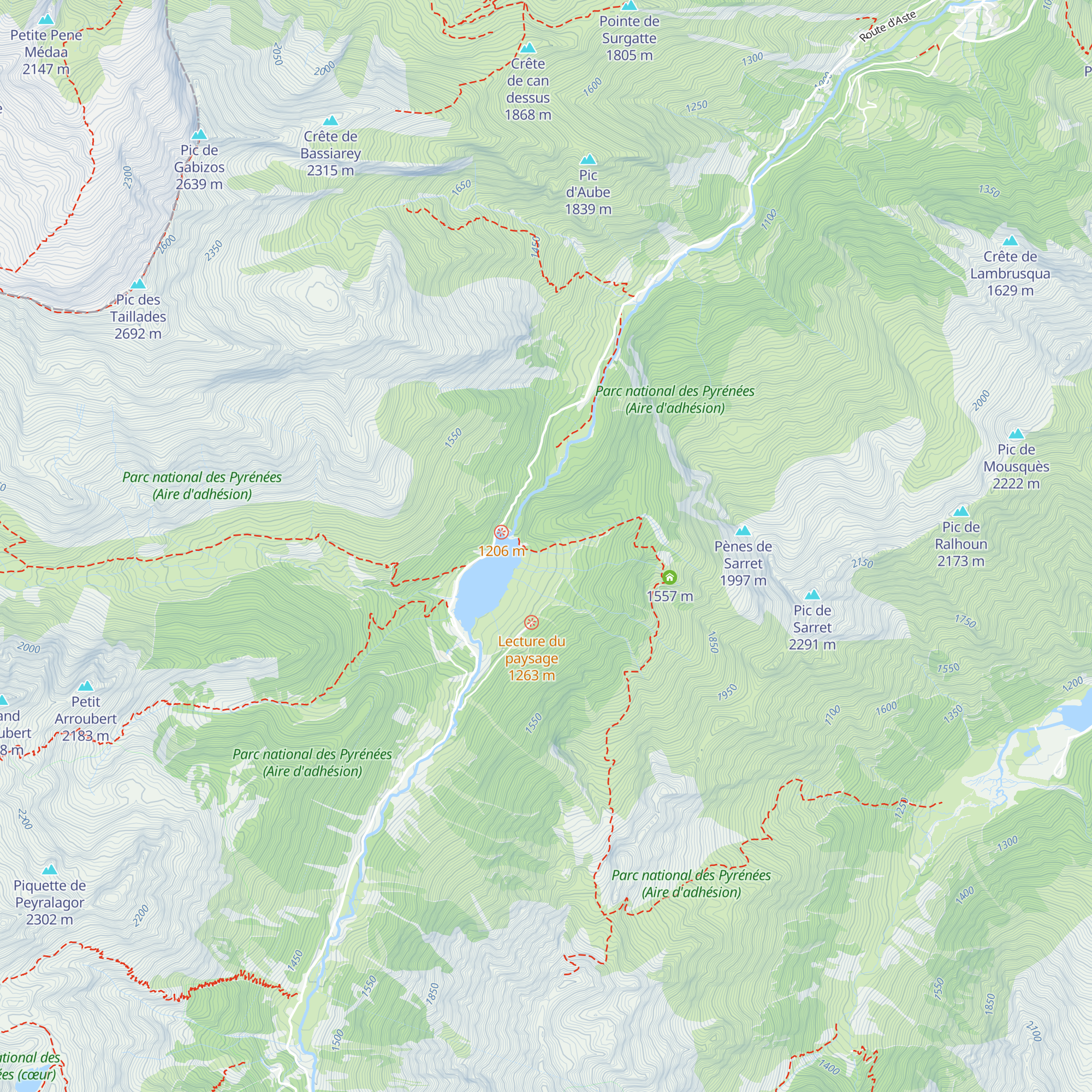 Cabane du Barrage du Tech map