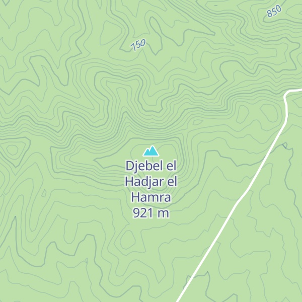 Map of Djebel el Hadjar el Hamra