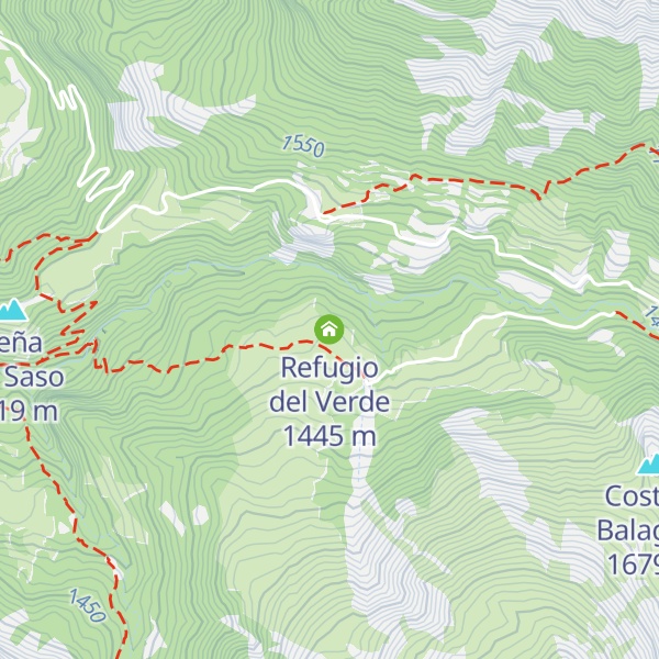 Map of Refugio del Verde