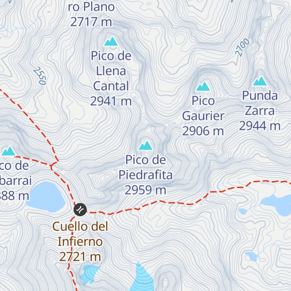 Map of Pico de Piedrafita