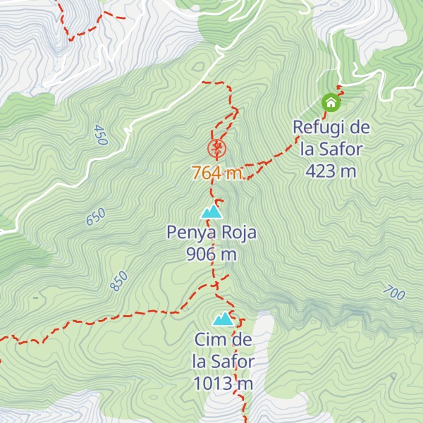 Map of Penya Roja