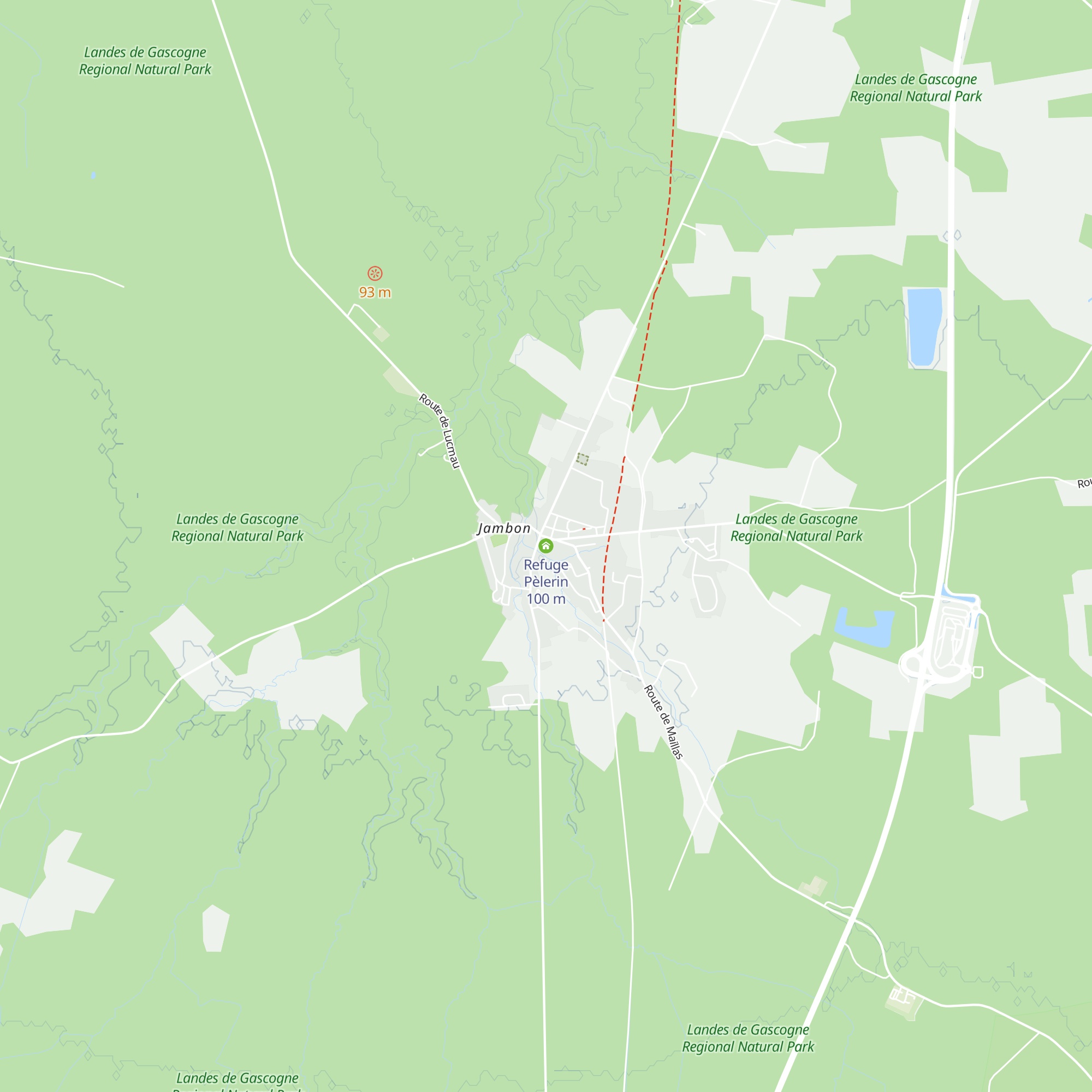 Refuge Pèlerin map