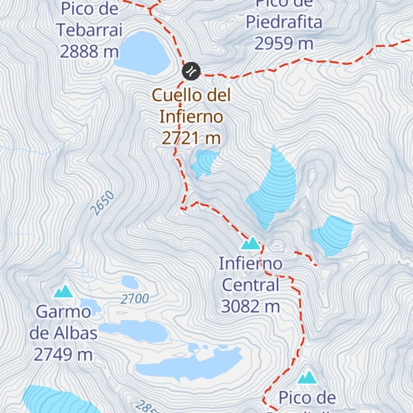 Map of Infierno Occidental