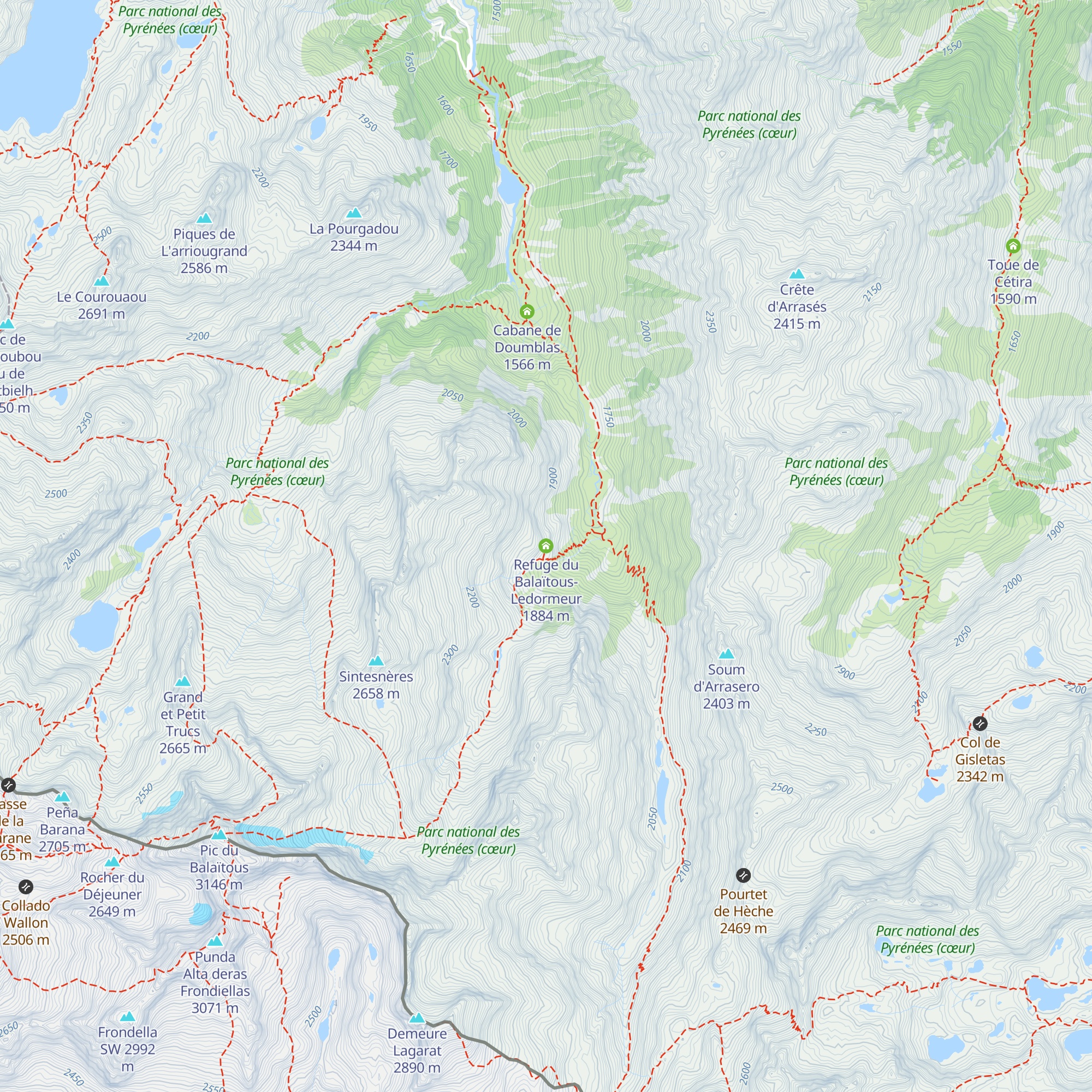 Refuge du Balaïtous-Ledormeur map