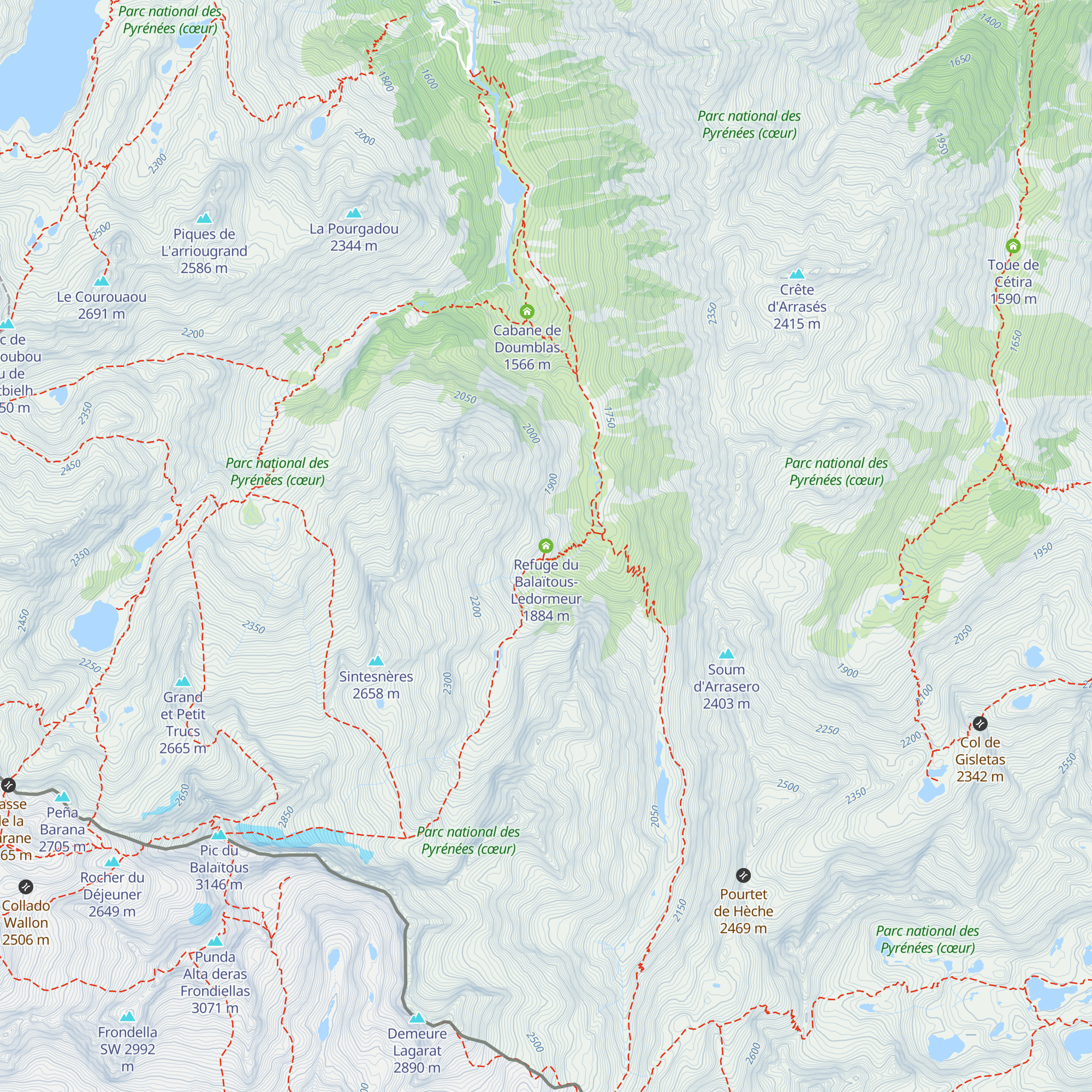 Refuge du Balaïtous-Ledormeur map