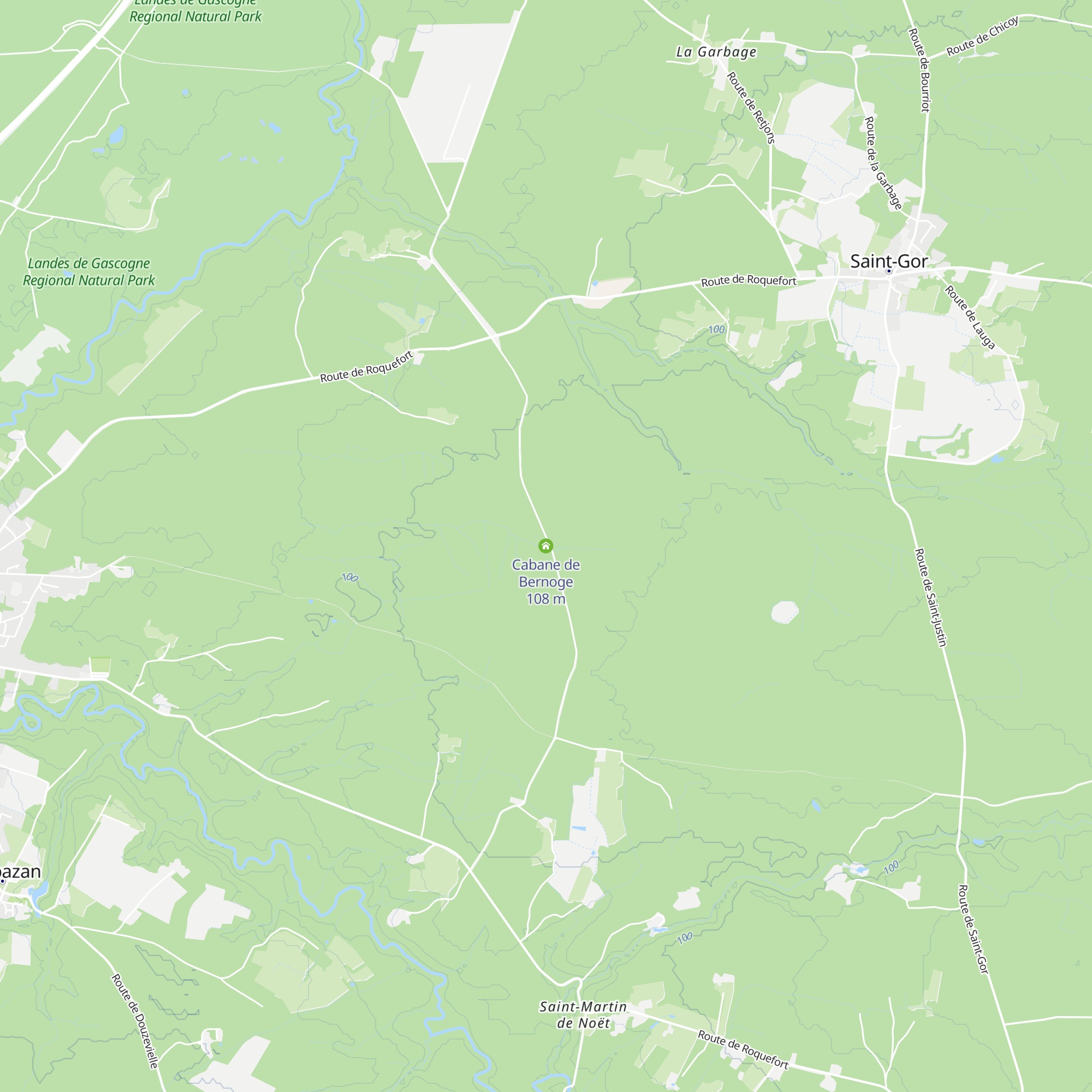 Cabane de Bernoge map