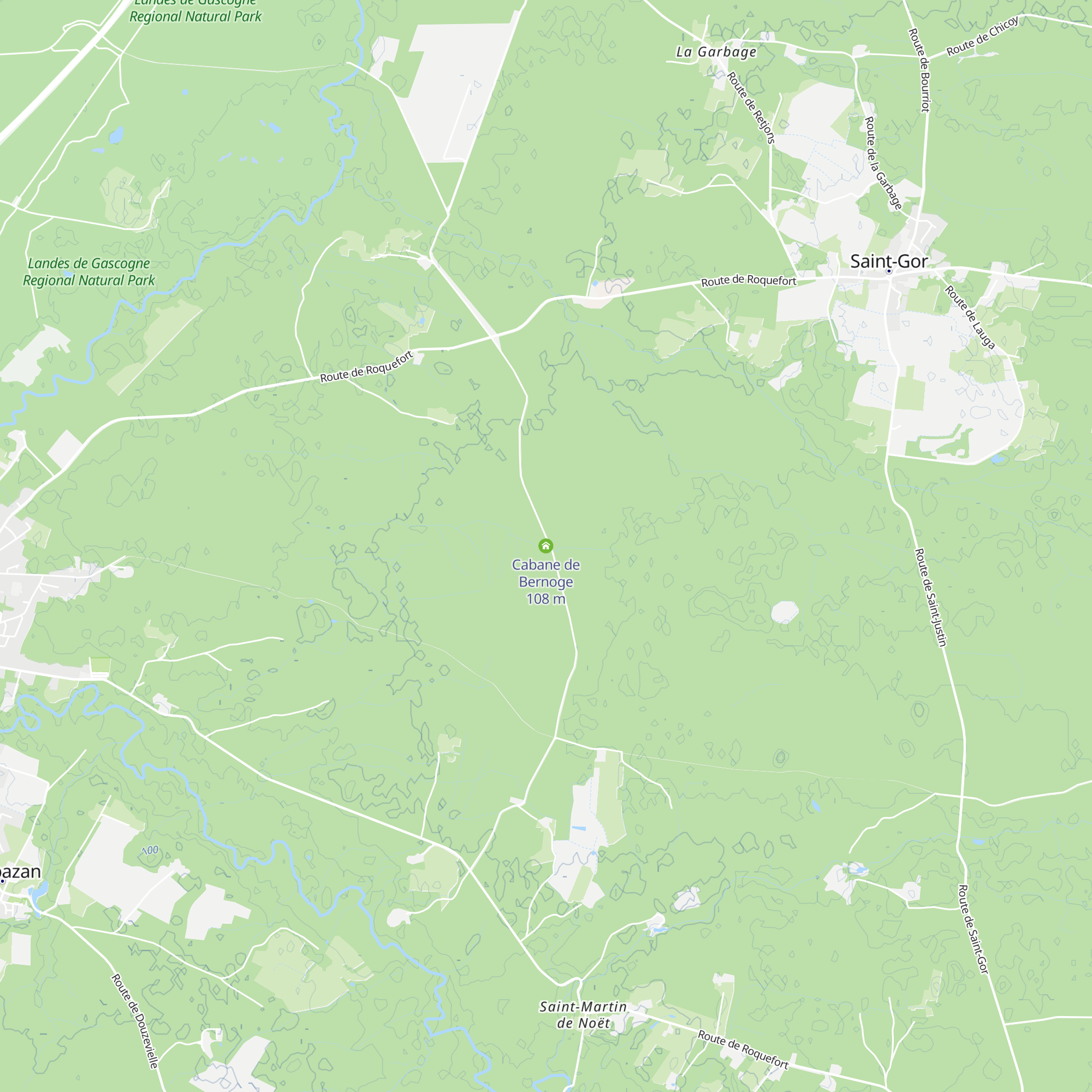 Cabane de Bernoge map