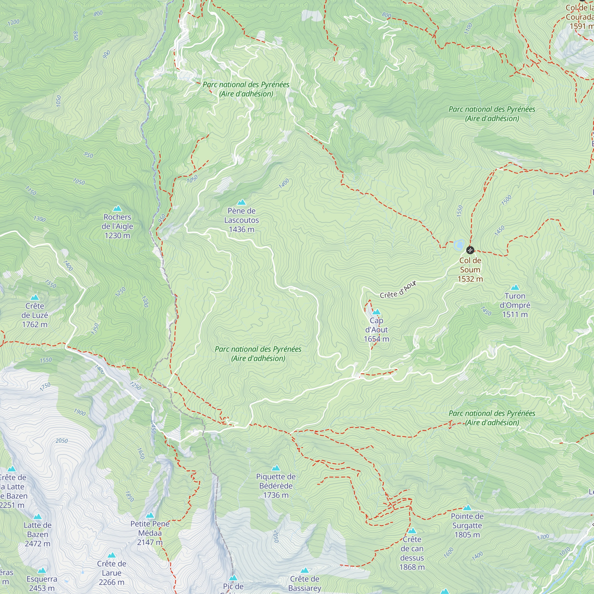 Cabanes de Pé de las Testes map