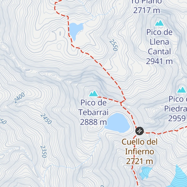 Map of Pico de Tebarrai