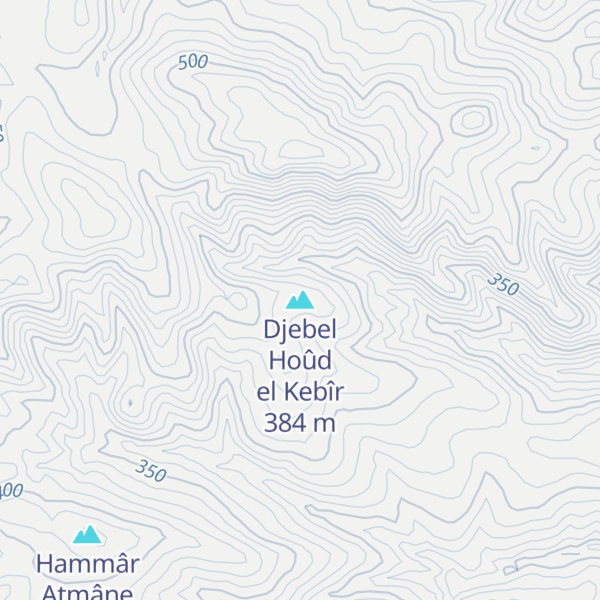Map of Djebel Hoûd el Kebîr