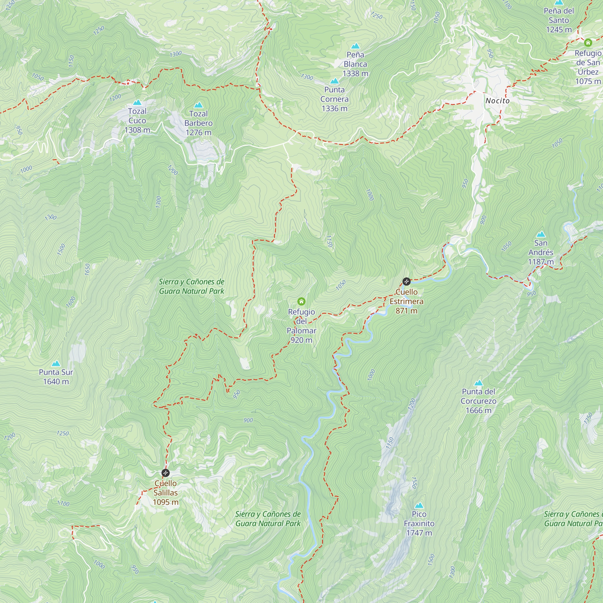Refugio del Palomar map
